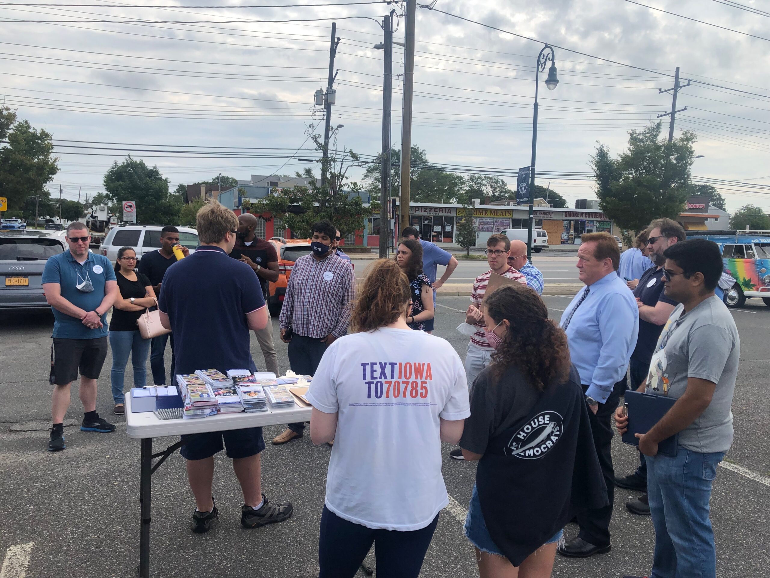 Members preparing for a canvass